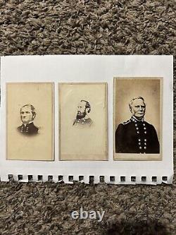 3 CDV Civil War Confederate Generals Jackson/Polk/Price Civil War