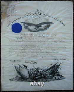 3 Civil War Brevet Commissions to West Point Officer & General President Johnson