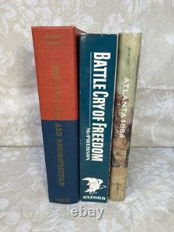 3 Civil War Related Books Battle Cry of Freedom, Atlanta 1864, Reconstruction