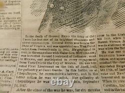450 Civil War Battle Middletown Md Illus Map News Death of General Reno 1862