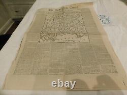 #494 General Grant Civil War Tenn. Mississippi Shiloh Corinth Map New Ft Pillow