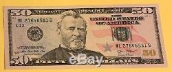 $50 Dollar Bill Note USA Mint 50 Gift Civil War Union General Ulysses S. Grant