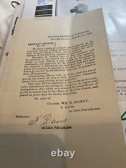841 CIVIL War Louisiana Port Hudson Us Army General Order 1865 Signed Lt F Davis