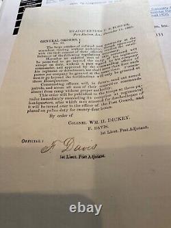 841 CIVIL War Louisiana Port Hudson Us Army General Order 1865 Signed Lt F Davis