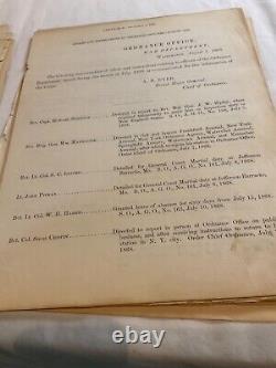 844 Us Army CIVIL War Era General Orders Thirty Complete Transfers Weapons Etc
