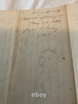 850 CIVIL War General Lovell Rosseau Signed Rations List 16 Illinois 1864 Dated