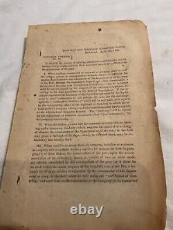 877 CIVIL War Confederate Army General Order Of Wounded Soldiers 1863 S Cooper