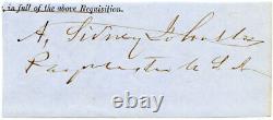 ALBERT SIDNEY JOHNSTON, Confederate General Civil War/KIA Shiloh, Autograph 9158