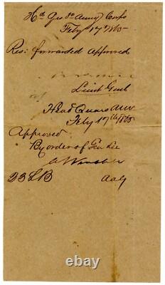 AMBROSE POWELL HILL, Confederate General Civil War-Date Document Autograph 11099