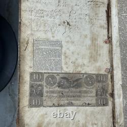 ANTIQUE 1850s-61 GENERAL STORE LEDGER SCRAPBOOK INVOICE EPHEMERA CIVIL WAR ERA