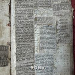ANTIQUE 1850s-61 GENERAL STORE LEDGER SCRAPBOOK INVOICE EPHEMERA CIVIL WAR ERA
