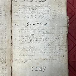 ANTIQUE 1850s-61 GENERAL STORE LEDGER SCRAPBOOK INVOICE EPHEMERA CIVIL WAR ERA