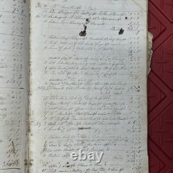ANTIQUE 1850s-61 GENERAL STORE LEDGER SCRAPBOOK INVOICE EPHEMERA CIVIL WAR ERA