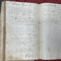 ANTIQUE 1850s-61 GENERAL STORE LEDGER SCRAPBOOK INVOICE EPHEMERA CIVIL WAR ERA