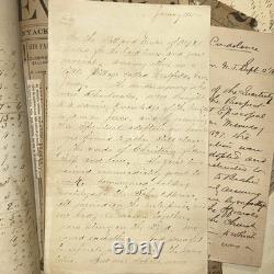 ANTIQUE 1850s-61 GENERAL STORE LEDGER SCRAPBOOK INVOICE EPHEMERA CIVIL WAR ERA