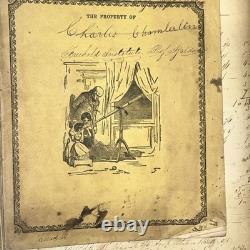ANTIQUE 1850s-61 GENERAL STORE LEDGER SCRAPBOOK INVOICE EPHEMERA CIVIL WAR ERA