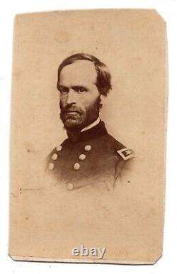 ANTIQUE CDV C. 1860s CIVIL WAR GENERAL WILLIAM T. SHERMAN IN UNIFORM ALBUM PRINT
