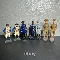 ANTIQUE CIVIL WAR HAND PAINTED CONFEDERATE ROBERT E LEE/GENERAL GRANT lot3.5
