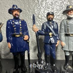 ANTIQUE CIVIL WAR HAND PAINTED CONFEDERATE ROBERT E LEE/GENERAL GRANT lot3.5
