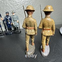 ANTIQUE CIVIL WAR HAND PAINTED CONFEDERATE ROBERT E LEE/GENERAL GRANT lot3.5