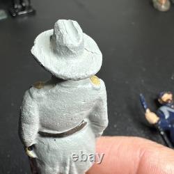 ANTIQUE CIVIL WAR HAND PAINTED CONFEDERATE ROBERT E LEE/GENERAL GRANT lot3.5