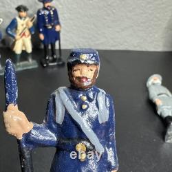 ANTIQUE CIVIL WAR HAND PAINTED CONFEDERATE ROBERT E LEE/GENERAL GRANT lot3.5