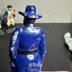 ANTIQUE CIVIL WAR HAND PAINTED CONFEDERATE ROBERT E LEE/GENERAL GRANT lot3.5