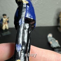 ANTIQUE CIVIL WAR HAND PAINTED CONFEDERATE ROBERT E LEE/GENERAL GRANT lot3.5