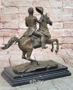 Aldo Vitaleh Group Statue The Honor Civil War General Jackson Rare Bronze Stat