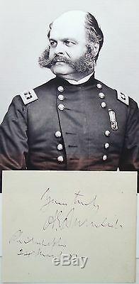 Ambrose Burnside Union Civil War General & Senator & Governor Autograph