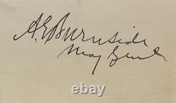 Ambrose Burnside Union Civil War General Signed & Inscribed Autograph PSA/DNA