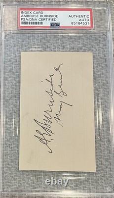 Ambrose Burnside Union Civil War General Signed & Inscribed Autograph PSA/DNA