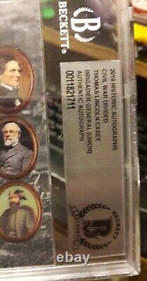 American Civil War General Thomas Lincoln Casey Signed Cut BAS Encapsulated