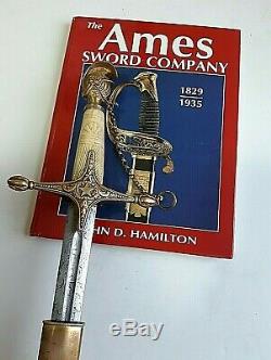American Mexican War CIVIL War Early Ames General High Officer Sword Ca 1834-36