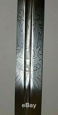 American Mexican War CIVIL War Early Ames General High Officer Sword Ca 1834-36