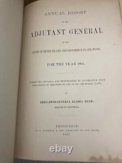 Annual Report ADJUTANT GENERAL State of Rhode Island the Year 1861-65 Civil War