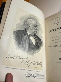 Antique Ben BUTLER'S BOOK Civil War General Autobio Leather Ornate Victorian 1st