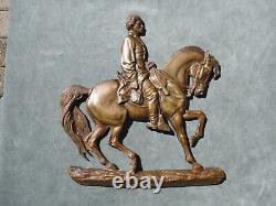 Antique Brass Bronze Relief Sculpture Civil War General McClellan