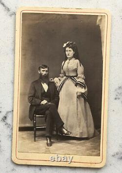 Antique CDV Photograph Attributed To Union General John Rawlins W Wife CIVIL War
