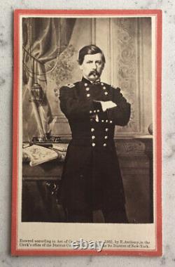Antique CIVIL War CDV Photograph Union General George Mcclellan Anthony Image