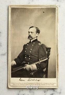 Antique CIVIL War CDV Photograph Union Major General Daniel Sickles Brady Image