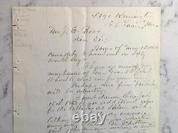 Antique CIVIL War Colonel William Heath Letter General Us Grant Friend Vicksburg