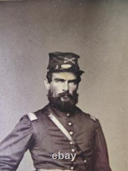 Antique Civil War CDV Military Soldier Or General Amazing Uniform US History
