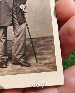 Antique Civil War CDV Military Soldier Or General Amazing Uniform US History