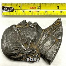 Antique Civil War General Benjamin Butler Miniature Lead Bust Paperweight Mass