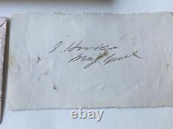 Antique Civil War General Joe Hooker Autograph Lot