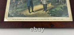 Antique Currier & Ives Civil War Print Surrender of Gen Johnston 1865 Framed