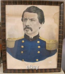 Antique Currier & Ives Lithograph CIVIL War General George B. MC Clellan