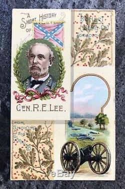 Antique DUKE HONEST LONG CUT TOBACCO CARD GENERAL ROBERT E LEE Civil War
