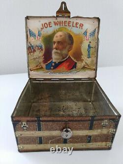 Antique tobacco tin, General Joe Wheeler in Blue Civil War Tin Cigar Box, 7